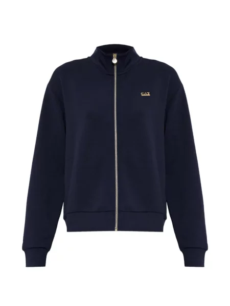 Hanorac cu fermoar Ea7 Emporio Armani cu autograf albastru