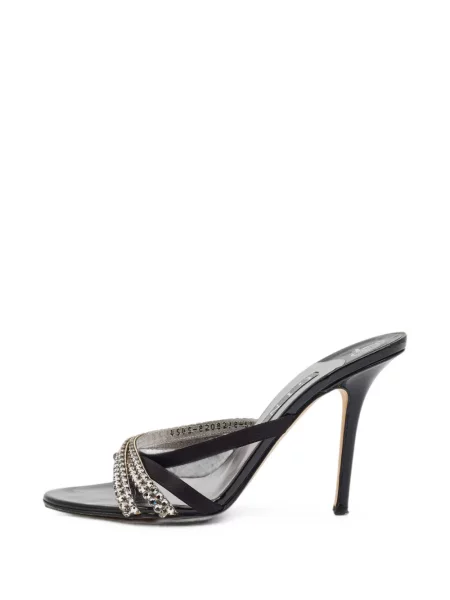 Sandale Gina din satin negru