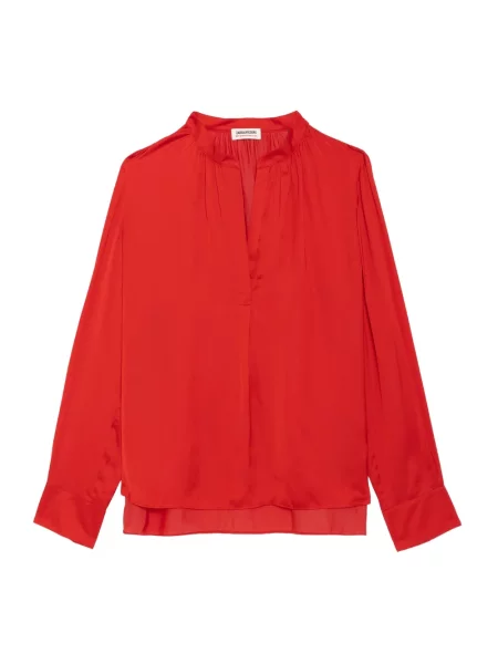 Satynowa bluzka Zadig & Voltaire czerwona