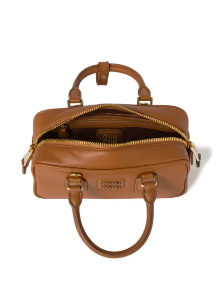 Geanta de piele Miu Miu din piele maro
