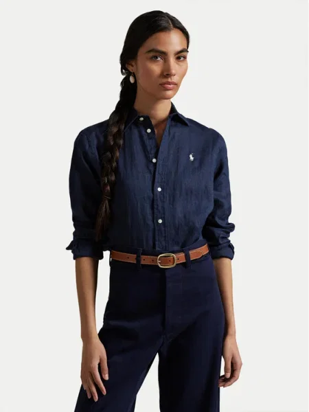 Polo Ralph Lauren Blúz CLASSIC tengerészkék sötétkék