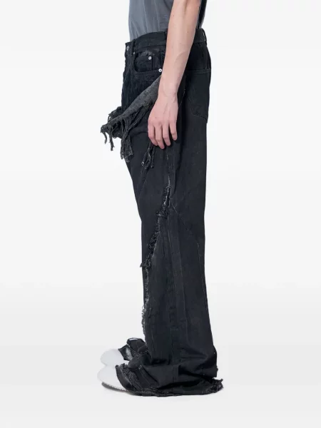 Blugi Rick Owens Drkshdw zdrențuiți negru