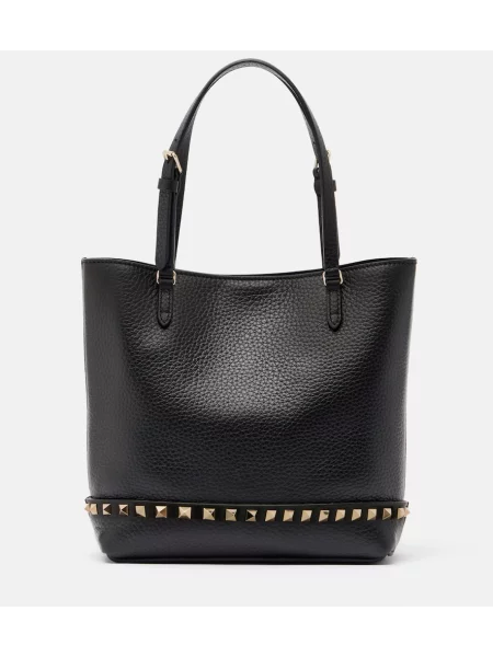 Geantă shopper Valentino Garavani din piele negru