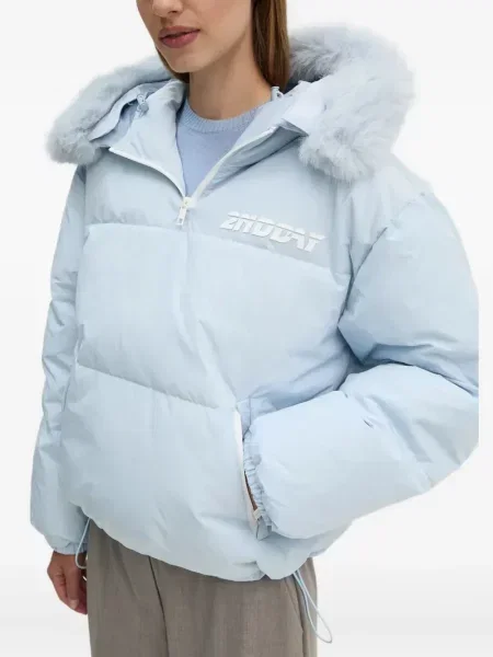 Patentni zatvarač na pola jakna Day Birger Et Mikkelsen s kapuljačom plava