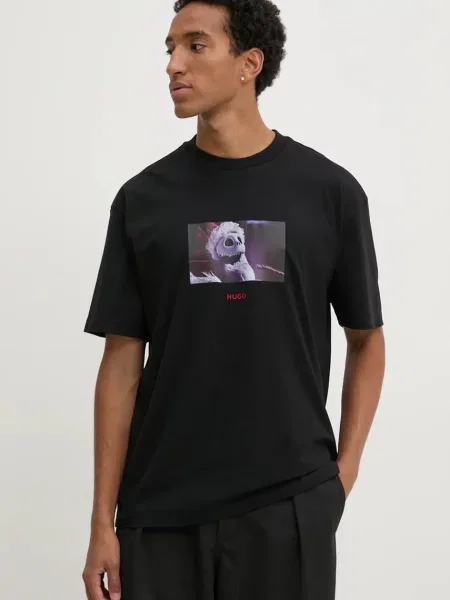 HUGO Tricou Hugo x Tim Burton's Nightmare Before Christmas DJACK_NBC negru