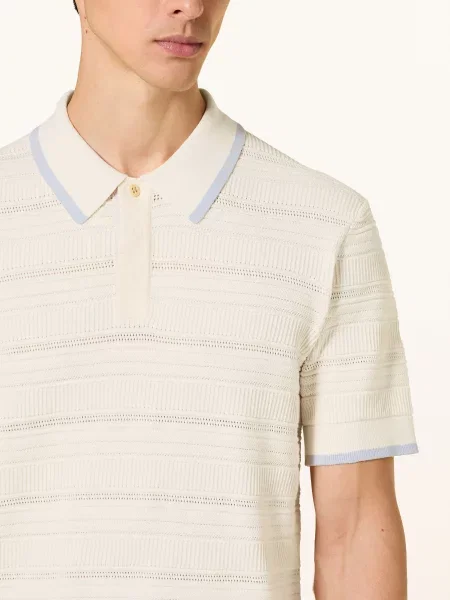 Scotch & Soda Pletená Polokošile režná / tmavě modrá