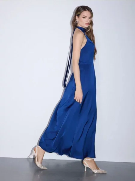 Kostiumas maksi maxi suknele Mohito mėlyna