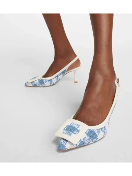 Lodičky Roger Vivier s otvorenou pätou biela