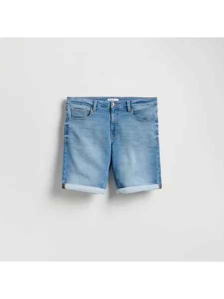 Reserved Džínové kraťasy slim modrá
