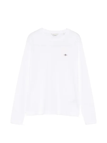 Tricou Gant lung alb