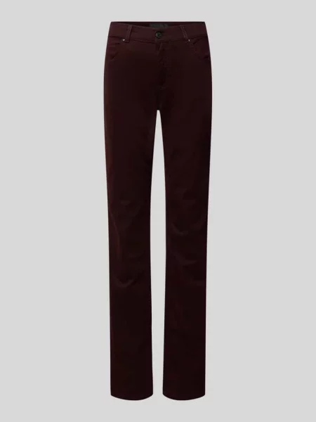 Jeansy o kroju regular fit z mieszanka lyocellu z wpuszczane model CICI' Angels bordowe