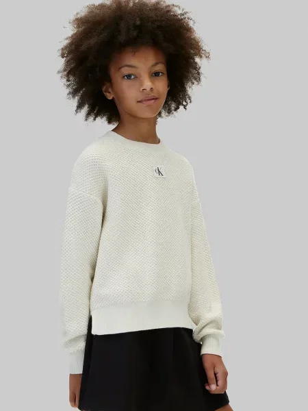 Calvin Klein Jeans pulover pentru copii din bej