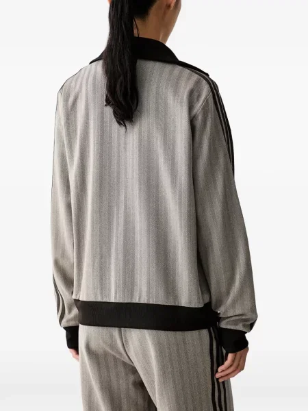 Hanorac Adidas cu broderie cu dungi alergare roz