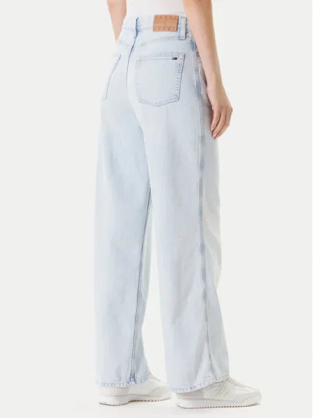 Tommy Jeans Blugi Claire Wide Leg albastru