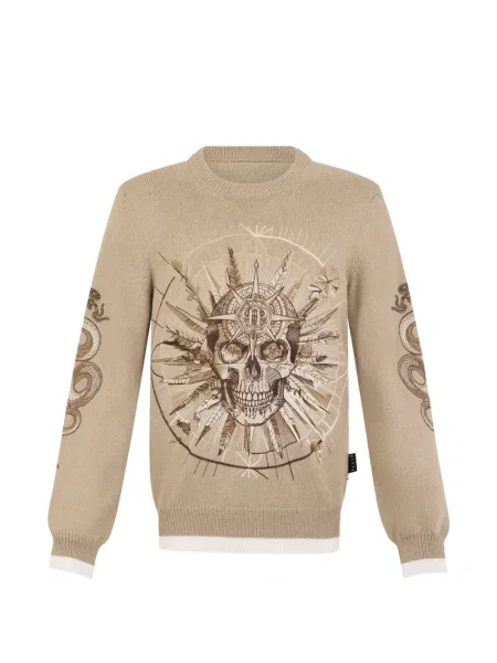 Pulover Philipp Plein cu decolteu rotund