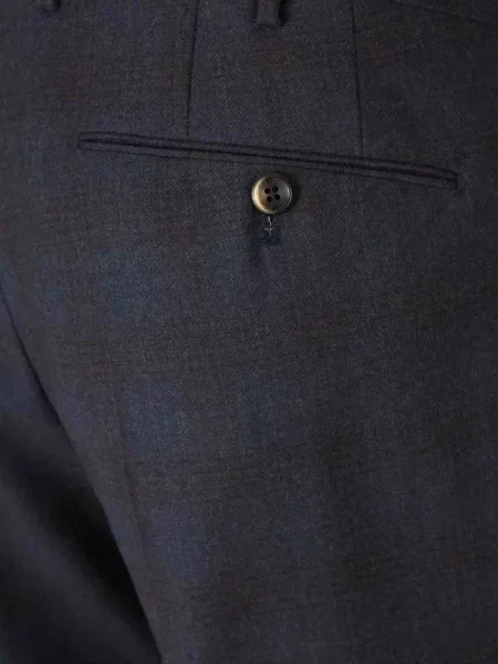Pantaloni Pt Torino în carouri albastru