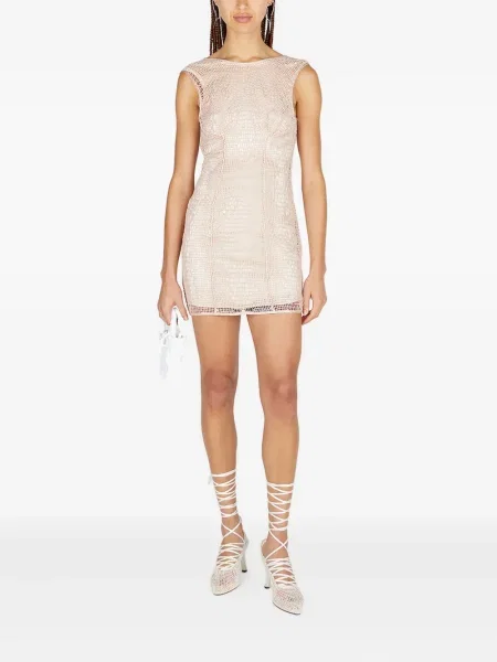 Rochie mini Isa Boulder de costum roz