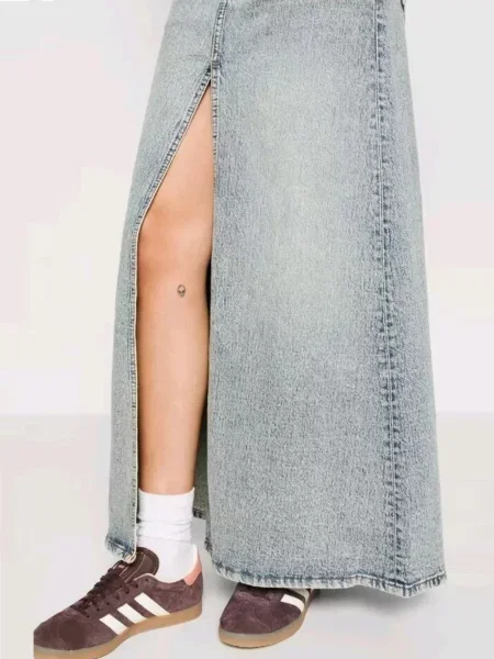 Джинсова спідниця Weekday блакитний