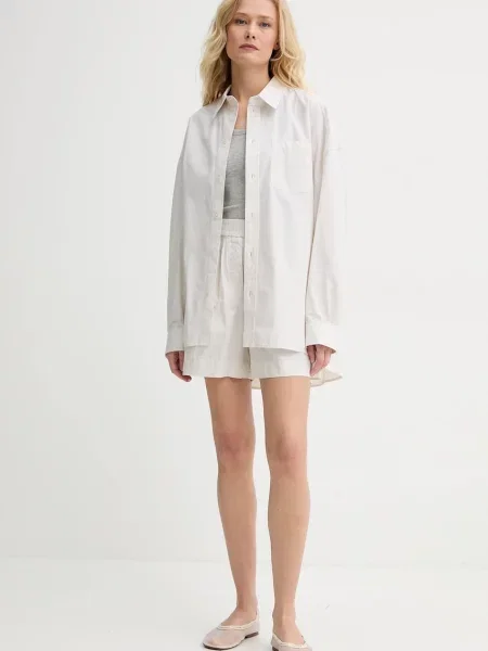 Шорти Herskind Alma візерунок висока посадка бежевий