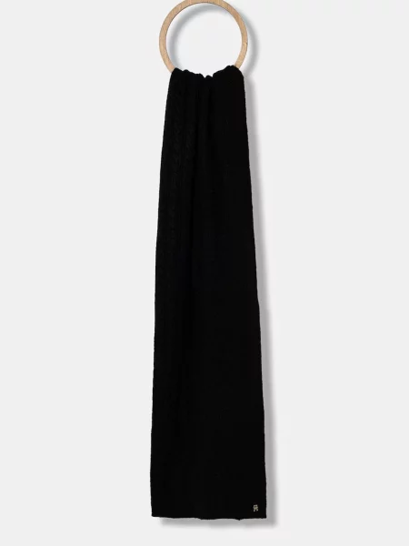 Šal z dodatkom volne Tommy Hilfiger črna