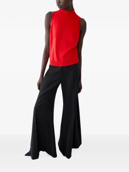 Top Carolina Herrera fără mâneci roșu