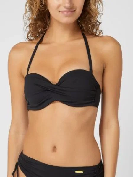 Top bikini PLUS SIZE bandażowy Lascana czarne