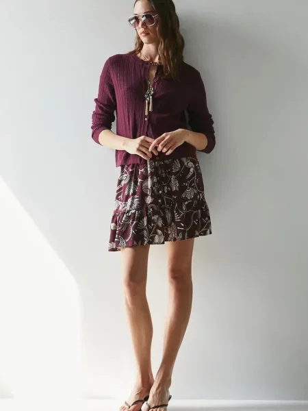 Жилетка Medicine дамска от лека материя бордо