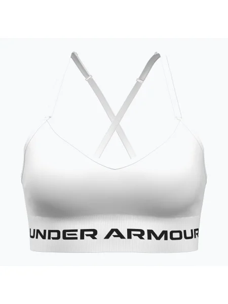 Biustonosz treningowy Under Armour Vanish Seamless Low white/black biały