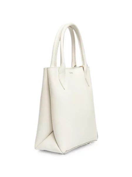 Geantă shopper Vera Wang din piele alb