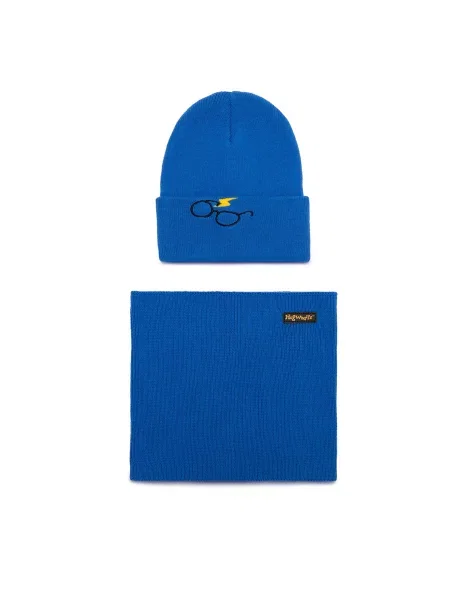 Komplektas: kepurė ir gaubtas Harry Potter Tamsiai mėlyna