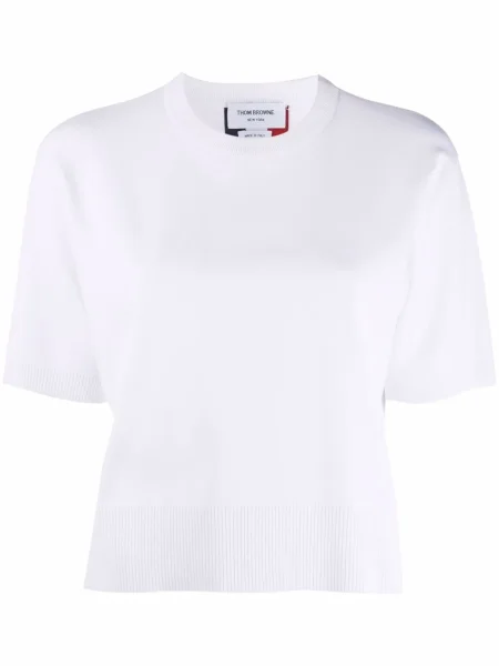 Top Thom Browne tricotate alb
