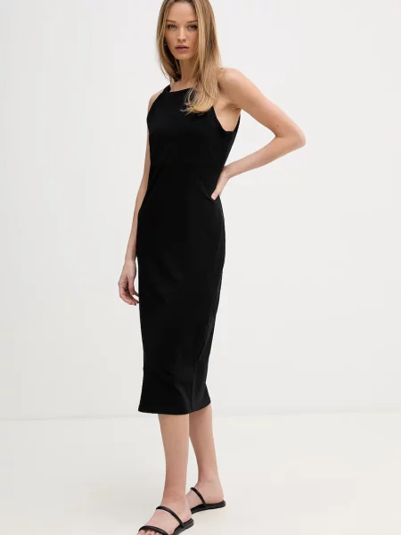 DKNY φόρεμα από με ελαστάν μαύρο