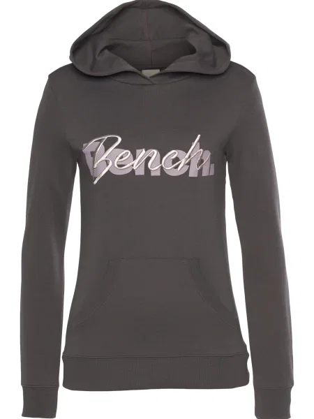 BENCH Mikina kamenná / svetlosivá strieborná