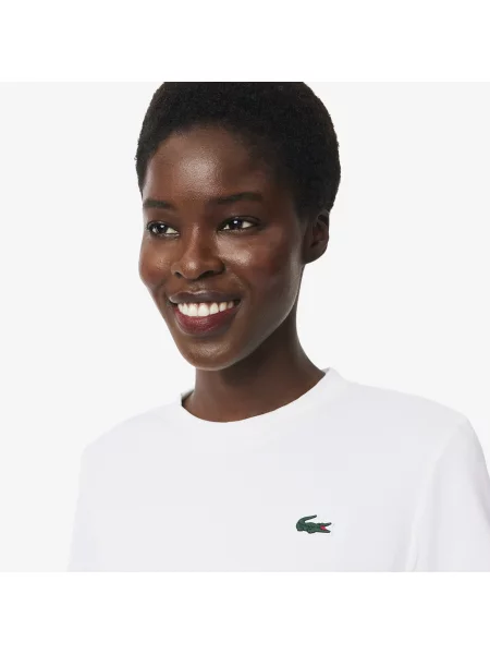 Lacoste Sportowa Koszulka Ultra Dry Slim Fit biała