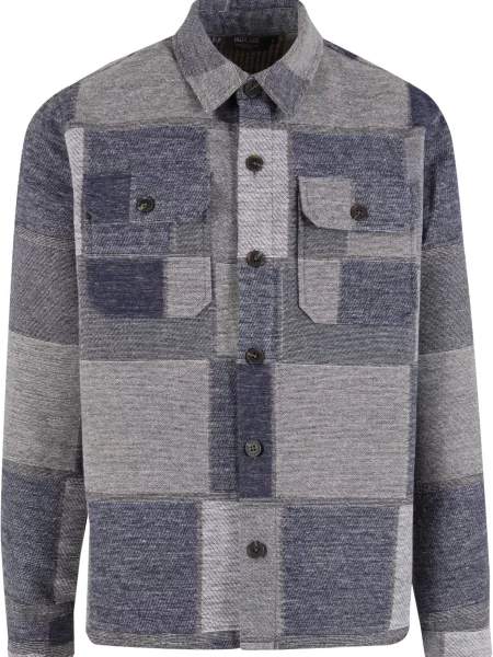 INDICODE JEANS Přechodná bunda Indy tmavě modrá šedá