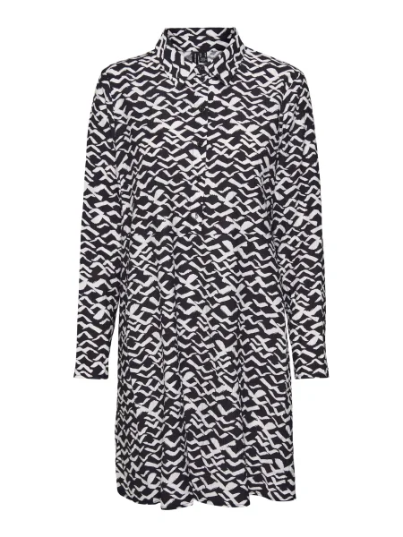 VERO MODA Rochie tip bluză SISSI negru alb