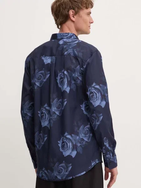 Košile Bruuns Bazaar VaniBBGilly tmavomodrá regular s límečkem button-down