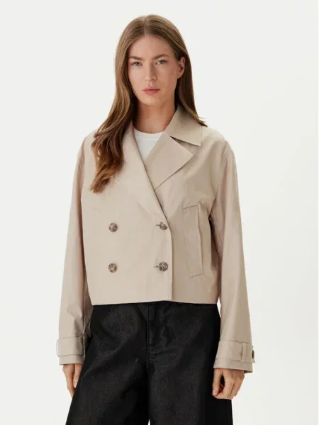 Calvin Klein Prehodna jakna svetlo rjava bež