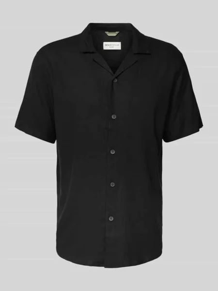 Koszula casualowa o kroju relaxed fit z mieszanki i lnu Tom Tailor Denim czarna