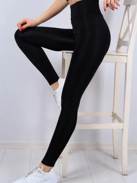 Leggings Dewberry cu talie înaltă negru