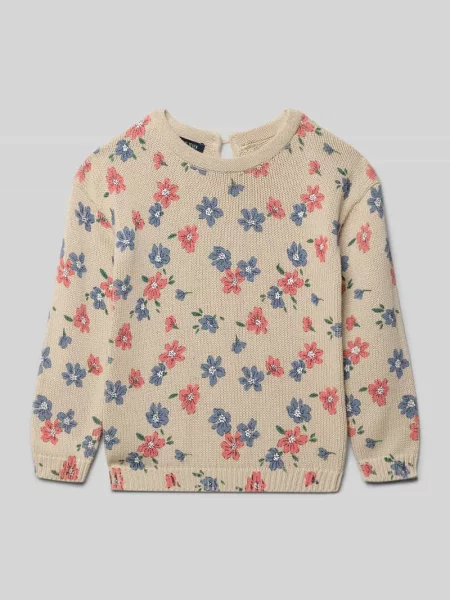 Sweter o kroju regular fit z imitacji dzianiny Blue Seven biały