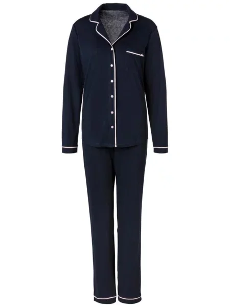 S.Oliver Pijama albastru noapte alb