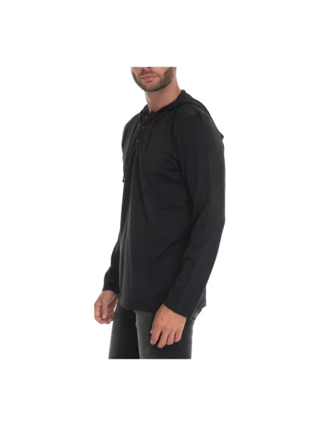 Sweter Kiton z kapturem czarny