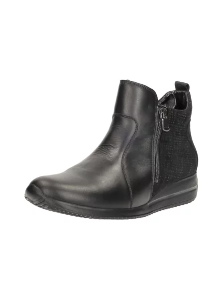 Buty do kostki Waldläufer skórzane czarne