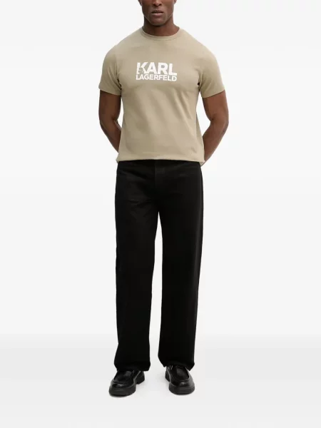 Къс тениска Karl Lagerfeld с принт