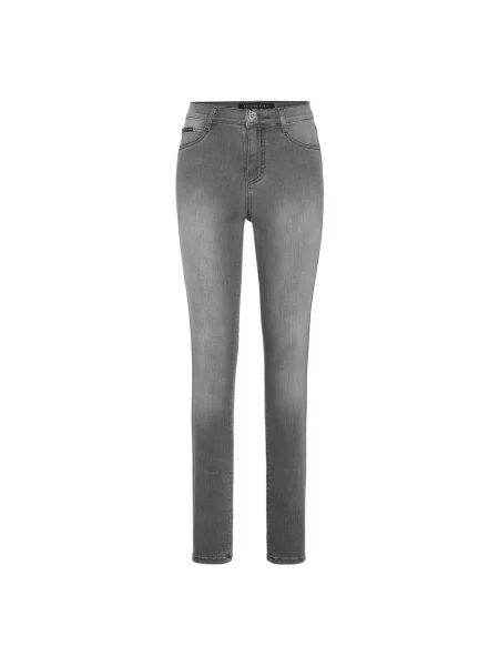 Jeansy Philipp Plein z wysoką talią szare