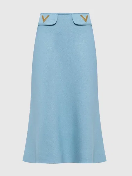Блакитна спідниця V-gold Valentino золота