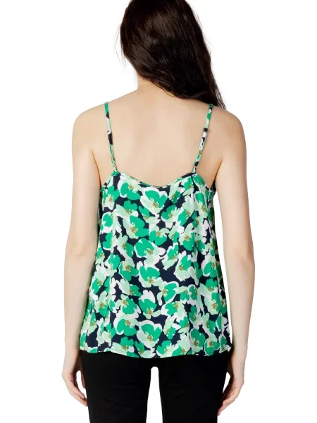 Top Jacqueline De Yong z dekoltem w serek bez ramiączek niebieski