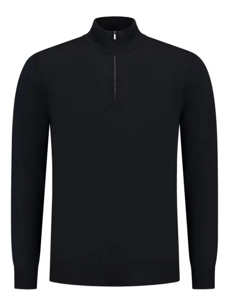 Pulover Zanone de jumătate de fermoar negru