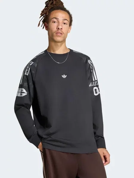 Tricou cu mânecă lungă Adidas Originals negru